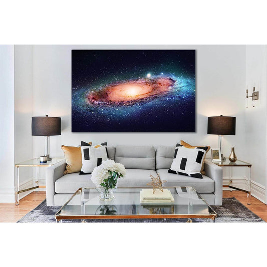 Star Cluster Galaxy №SL418 Ready to Hang Canvas Print - Zellart Canvas Prints 0new, ALL_Products, Astronomy & Space Canvas Wall Art