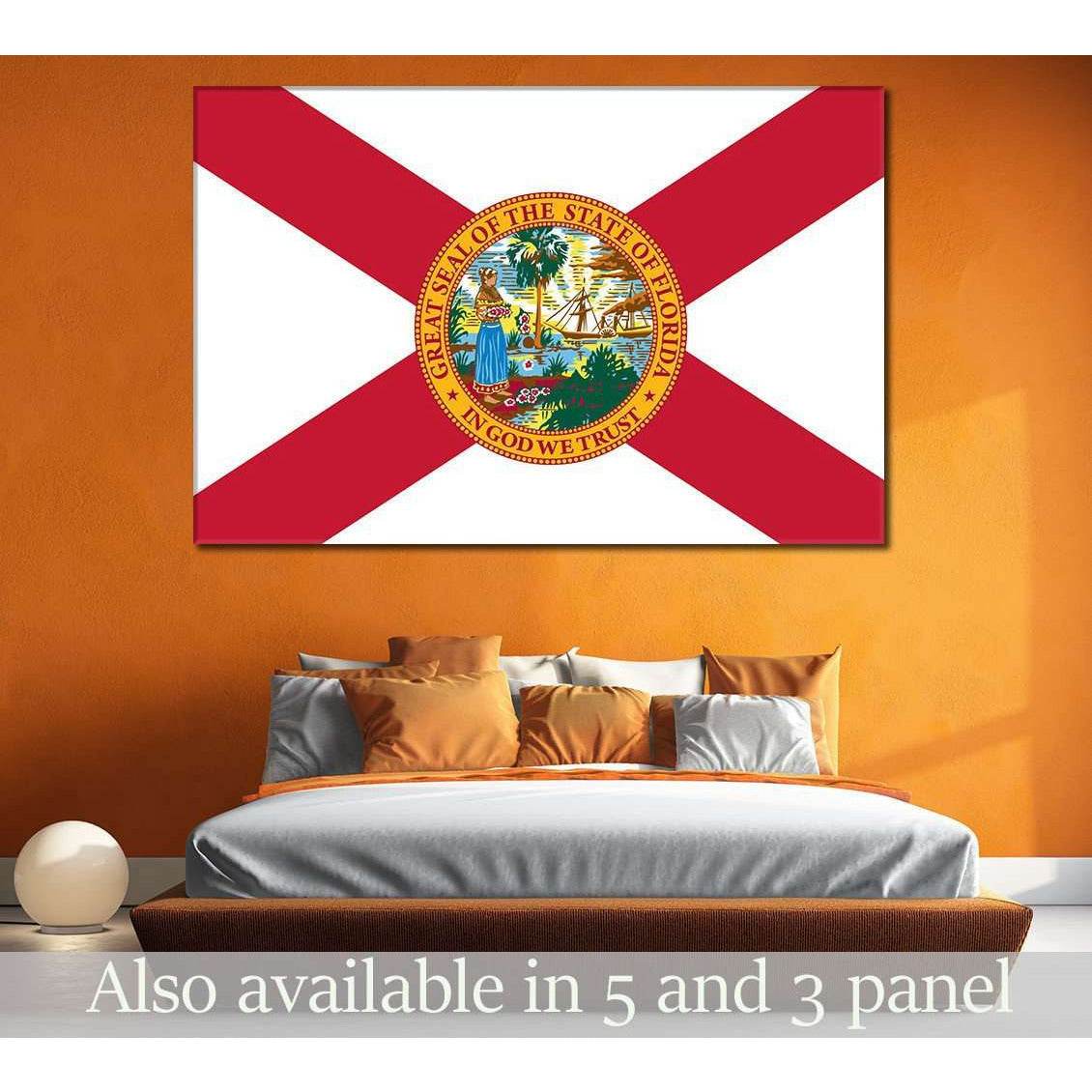 State of Florida №835 Ready to Hang Canvas Print - Zellart Canvas Prints ALL_Products, z-835