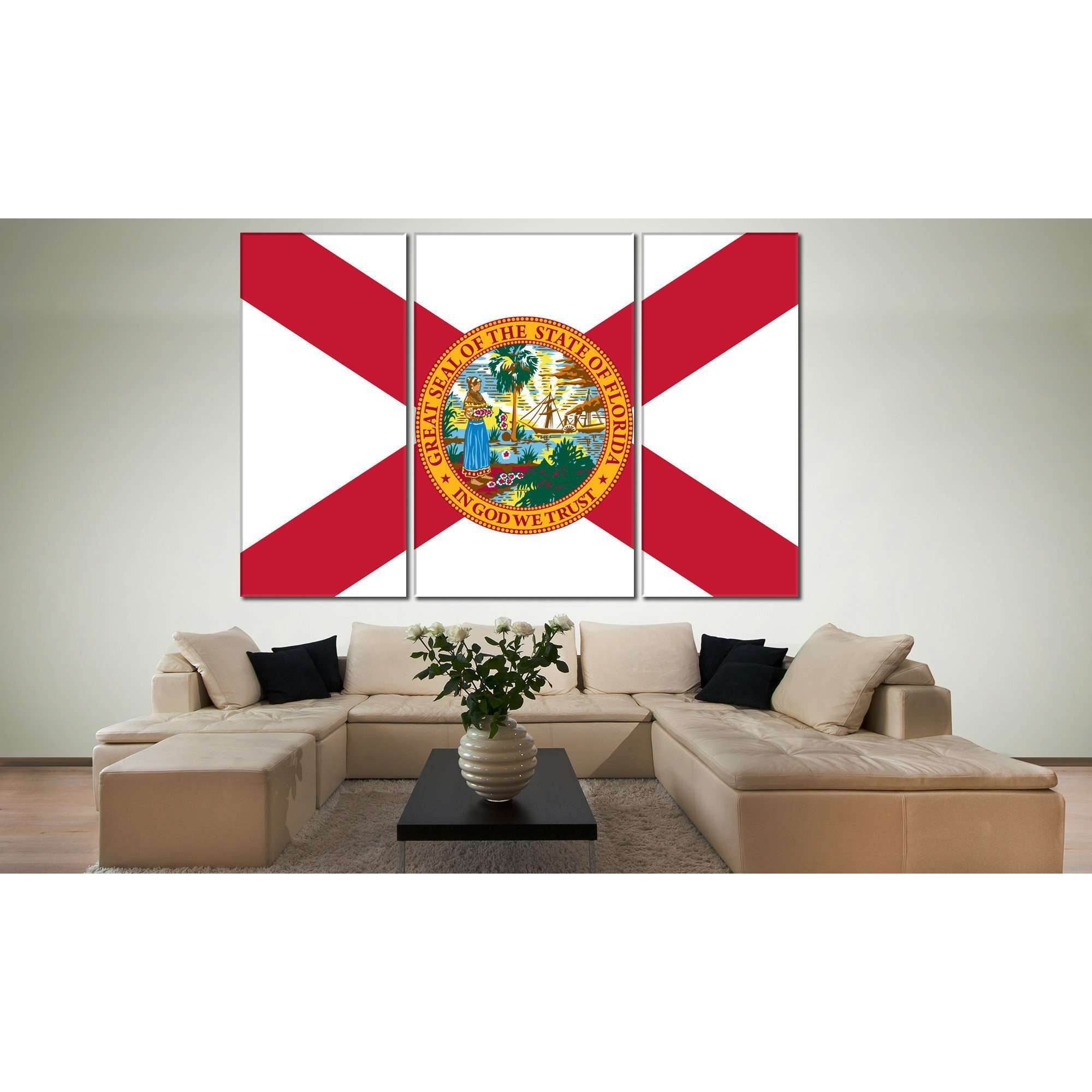 State of Florida №835 Ready to Hang Canvas Print