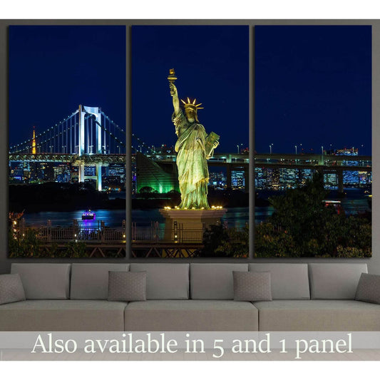 Statue of Liberty in Odaiba area, Tokyo, Japan №1297 Ready to Hang Canvas Print - Zellart Canvas Prints ALL_Products, s-1297