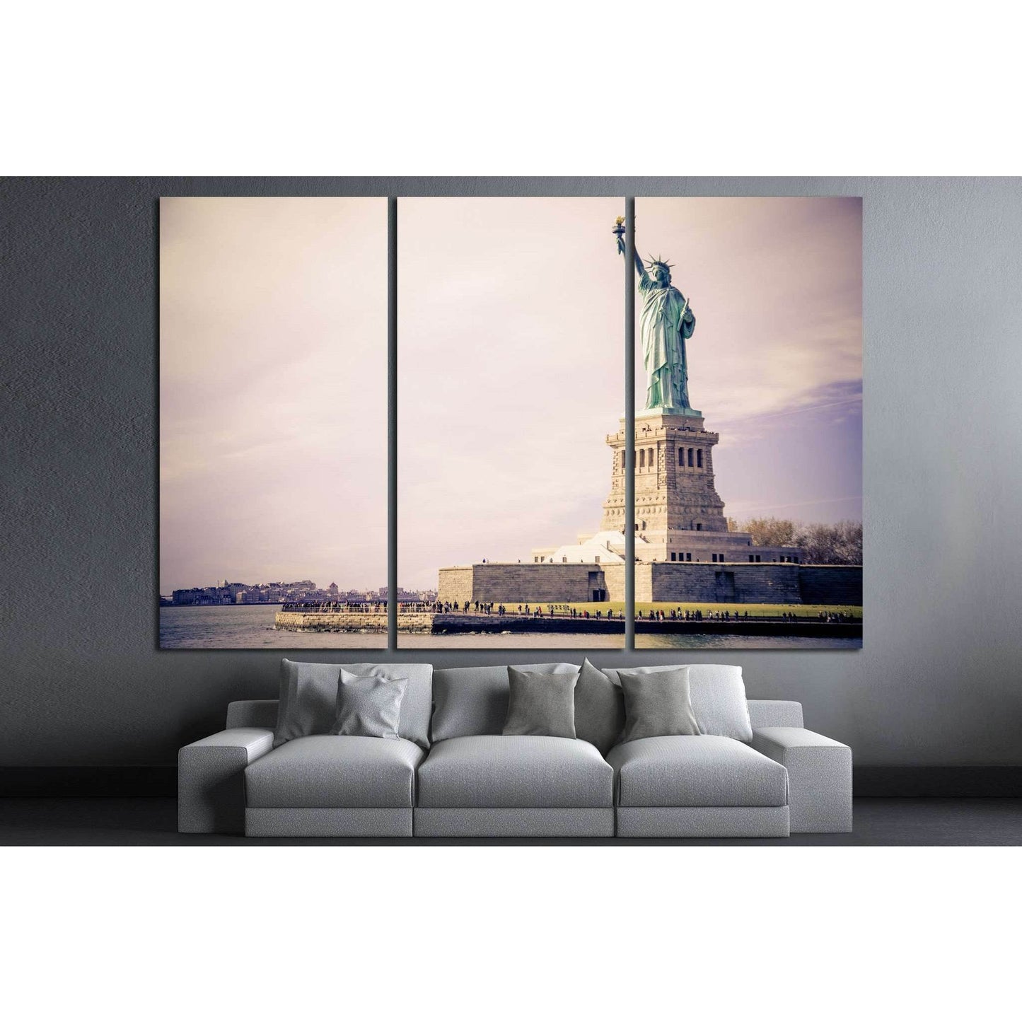Statue of Liberty, New York №1287 Ready to Hang Canvas Print - Zellart Canvas Prints 0_NY_ART, ALL_Products, s-1287