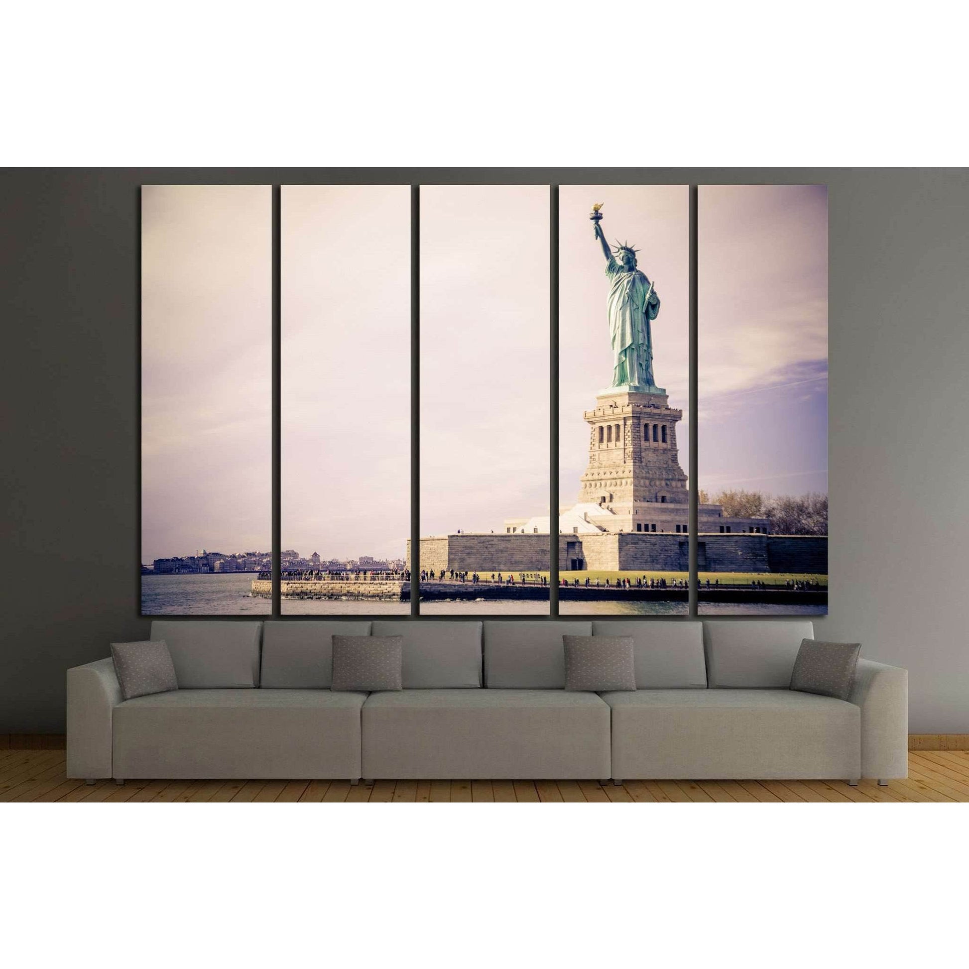 Statue of Liberty, New York №1287 Ready to Hang Canvas Print - Zellart Canvas Prints 0_NY_ART, ALL_Products, s-1287