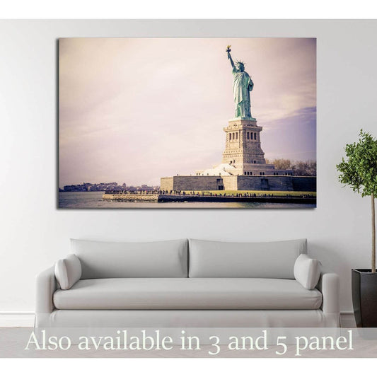 Statue of Liberty, New York №1287 Ready to Hang Canvas Print - Zellart Canvas Prints 0_NY_ART, ALL_Products, s-1287