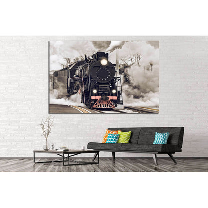 Steam Train №232 Ready to Hang Canvas Print - Zellart Canvas Prints ALL_Products, wd-232