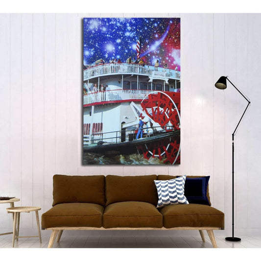 steamer natchez (Eugenia Loli) №3389 Ready to Hang Canvas Print - Zellart Canvas Prints ALL_Products, s-3389