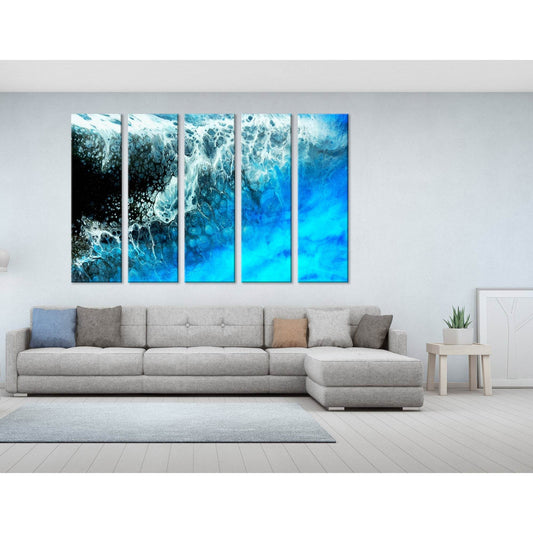 Storm In The Ocean Abstract №04304 Ready to Hang Canvas Print - Zellart Canvas Prints ALL_Products