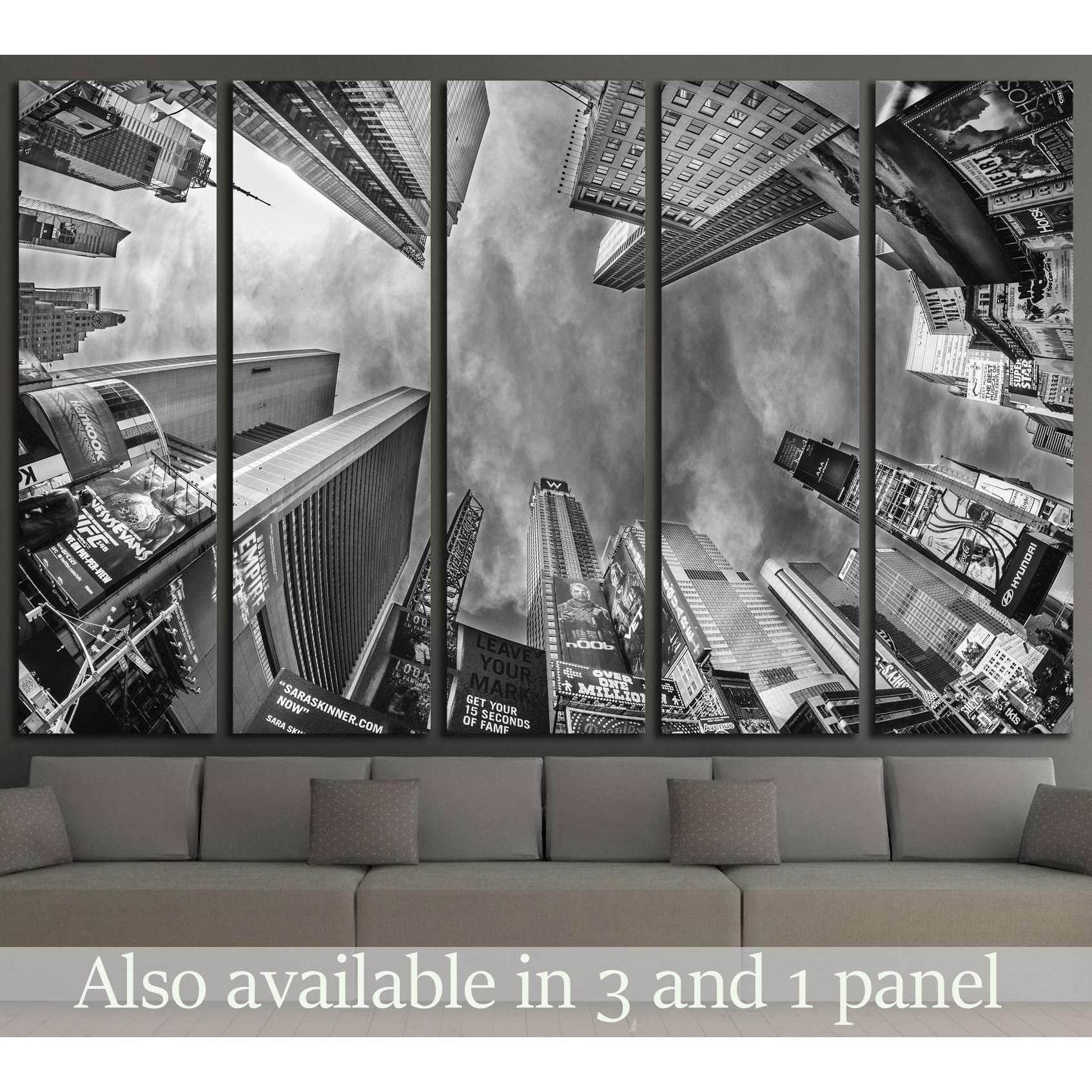 Street view of Times Square Skyscrapers New York City №2627 Ready to Hang Canvas Print - Zellart Canvas Prints 0_NY_ART, ALL_Products, s-2627