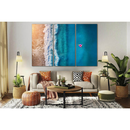 Summer Seascape With Girl №SL143 Ready to Hang Canvas Print - Zellart Canvas Prints 0new, ALL_Products, Beach Ocean & Waves