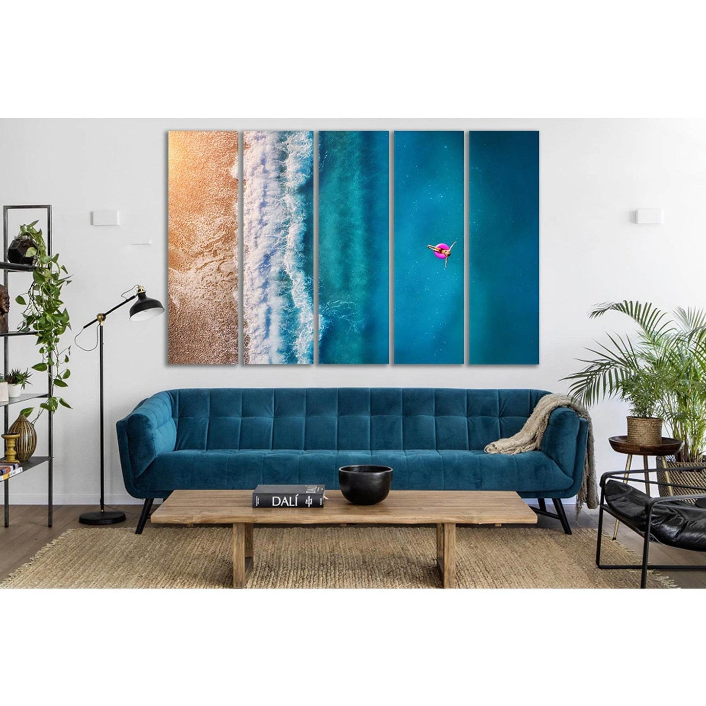 Summer Seascape With Girl №SL143 Ready to Hang Canvas Print - Zellart Canvas Prints 0new, ALL_Products, Beach Ocean & Waves