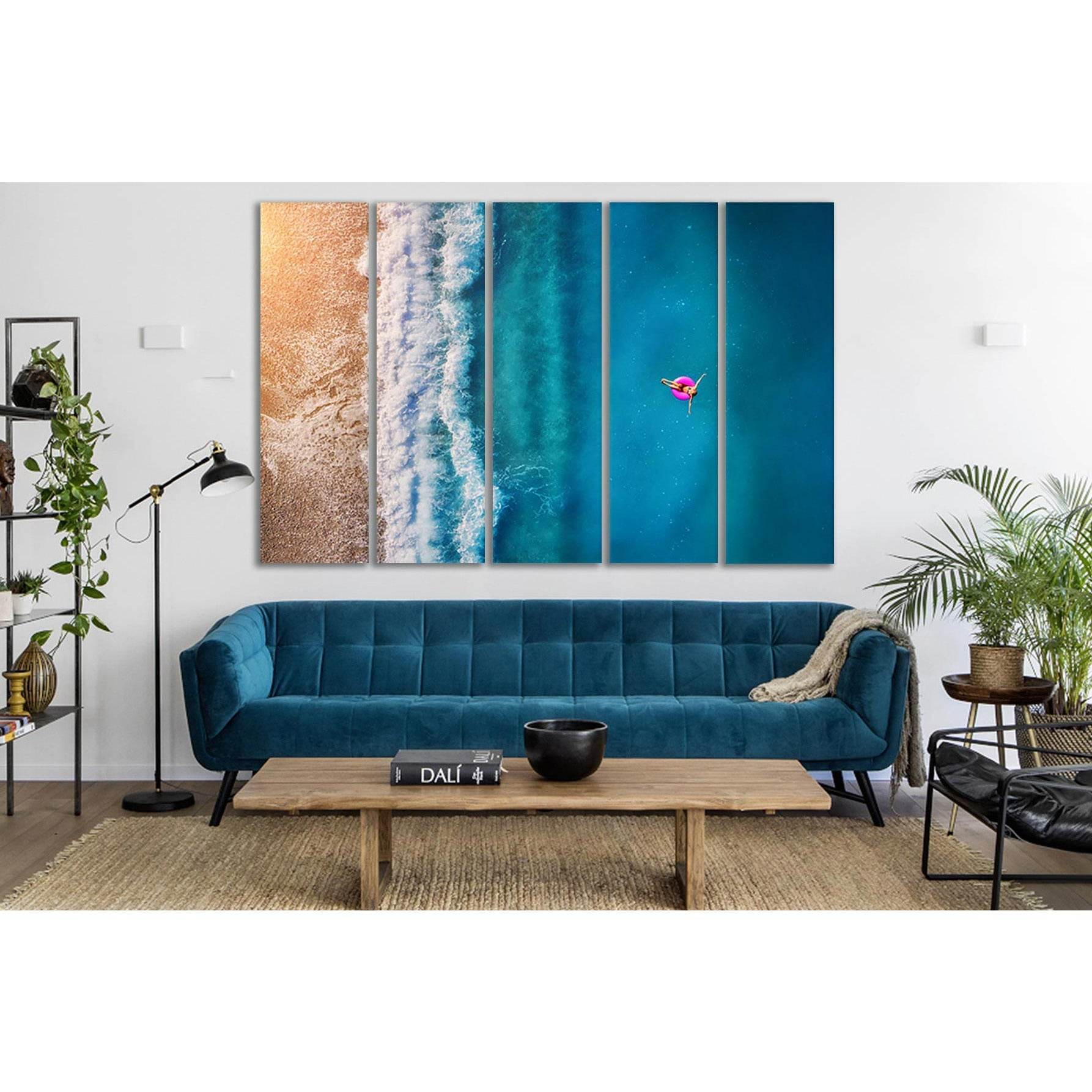 Summer Seascape With Girl №SL143 Ready to Hang Canvas Print - Zellart Canvas Prints 0new, ALL_Products, Beach Ocean & Waves