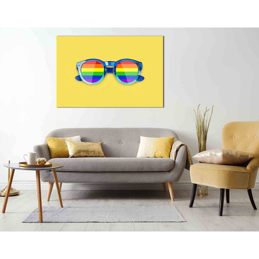 Sunglasses LGBTQ №2121 Ready to Hang Canvas Print - Zellart Canvas Prints 2121, ALL_Products