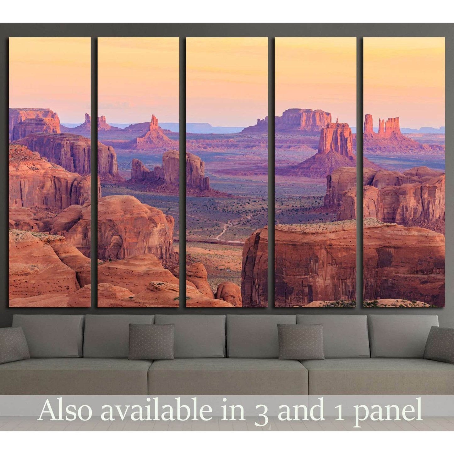 Sunrise in Hunts Mesa, Monument Valley, Arizona, USA №1974 Ready to Hang Canvas Print - Zellart Canvas Prints ALL_Products, s-1974