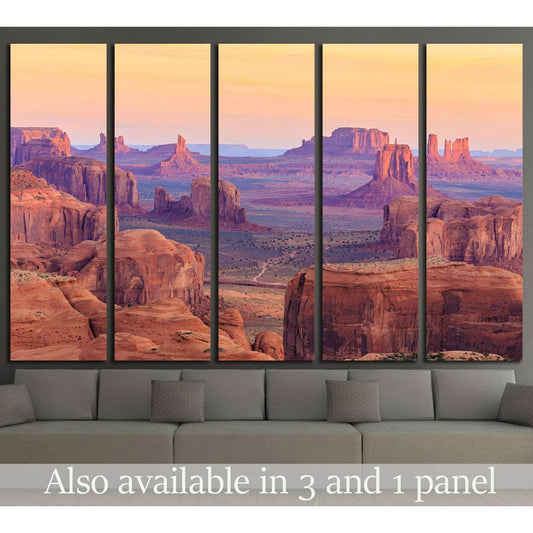 Sunrise in Hunts Mesa, Monument Valley, Arizona, USA №1974 Ready to Hang Canvas Print - Zellart Canvas Prints ALL_Products, s-1974
