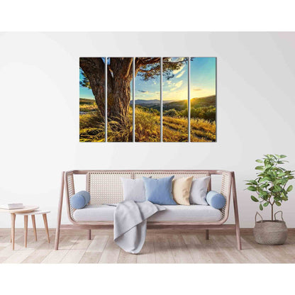 Sunrise view from the hill №D1812 Ready to Hang Canvas Print - Zellart Canvas Prints 0new, ALL_Products, Sunrise & sunset wall art
