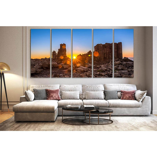 Sunset Among The Rocks №SL271 Ready to Hang Canvas Print - Zellart Canvas Prints 0new, ALL_Products, SUNRISE & SUNSET WALL ART