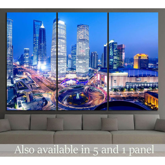 Sunset at Shanghai №583 Ready to Hang Canvas Print - Zellart Canvas Prints ALL_Products, s-583
