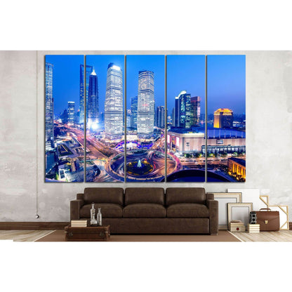Sunset at Shanghai №583 Ready to Hang Canvas Print - Zellart Canvas Prints ALL_Products, s-583