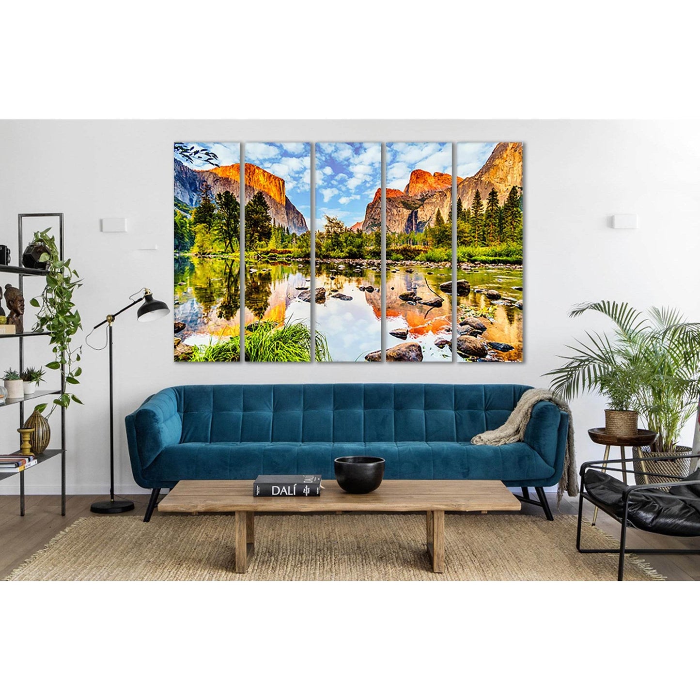 Sunset Glow Over El Capitan №sl02 Ready to Hang Canvas Print - Zellart Canvas Prints 0new, ALL_Products, Nature & Landscapes Canvas Print