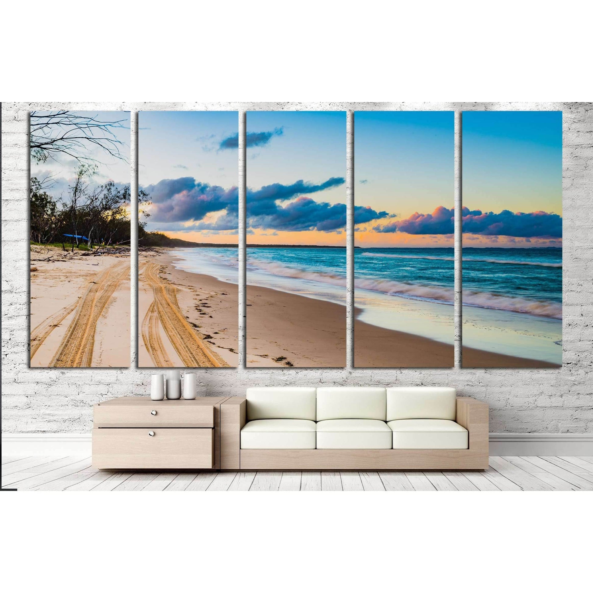 Sunset in Queensland, Australia №3172 Ready to Hang Canvas Print - Zellart Canvas Prints ALL_Products, s-3172