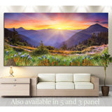 sunset in the mountains №630 Ready to Hang Canvas Print