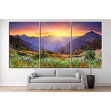 sunset in the mountains №630 Ready to Hang Canvas Print