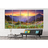 sunset in the mountains №630 Ready to Hang Canvas Print
