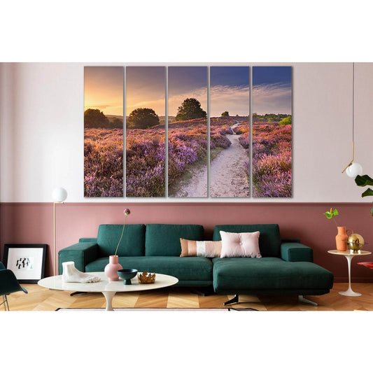 Sunset Lavender Path №SL228 Ready to Hang Canvas Print - Zellart Canvas Prints 0new, ALL_Products, SUNRISE & SUNSET WALL ART