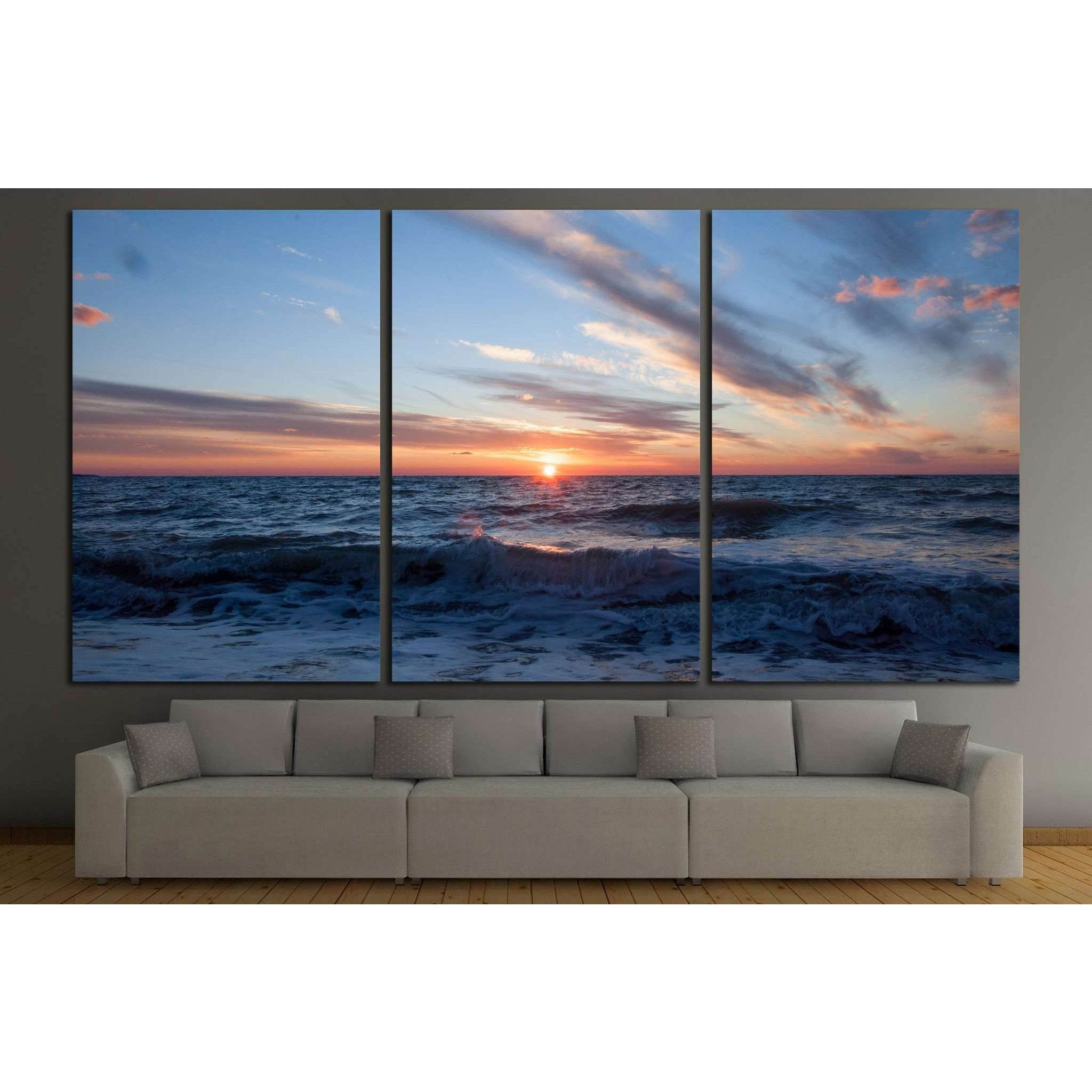 Sunset on the horizon №839 Ready to Hang Canvas Print