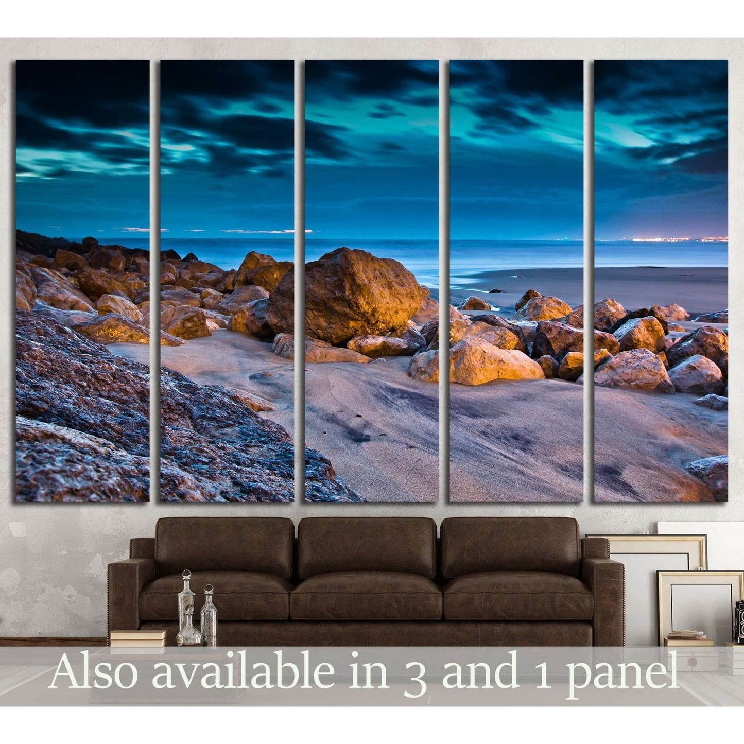 Sunset on the stones beach in Portugal №2671 Ready to Hang Canvas PrintCanvas art arrives ready to hang, with hanging accessories included and no additional framing required. Every canvas print is hand-crafted, made on-demand at our workshop and expertly