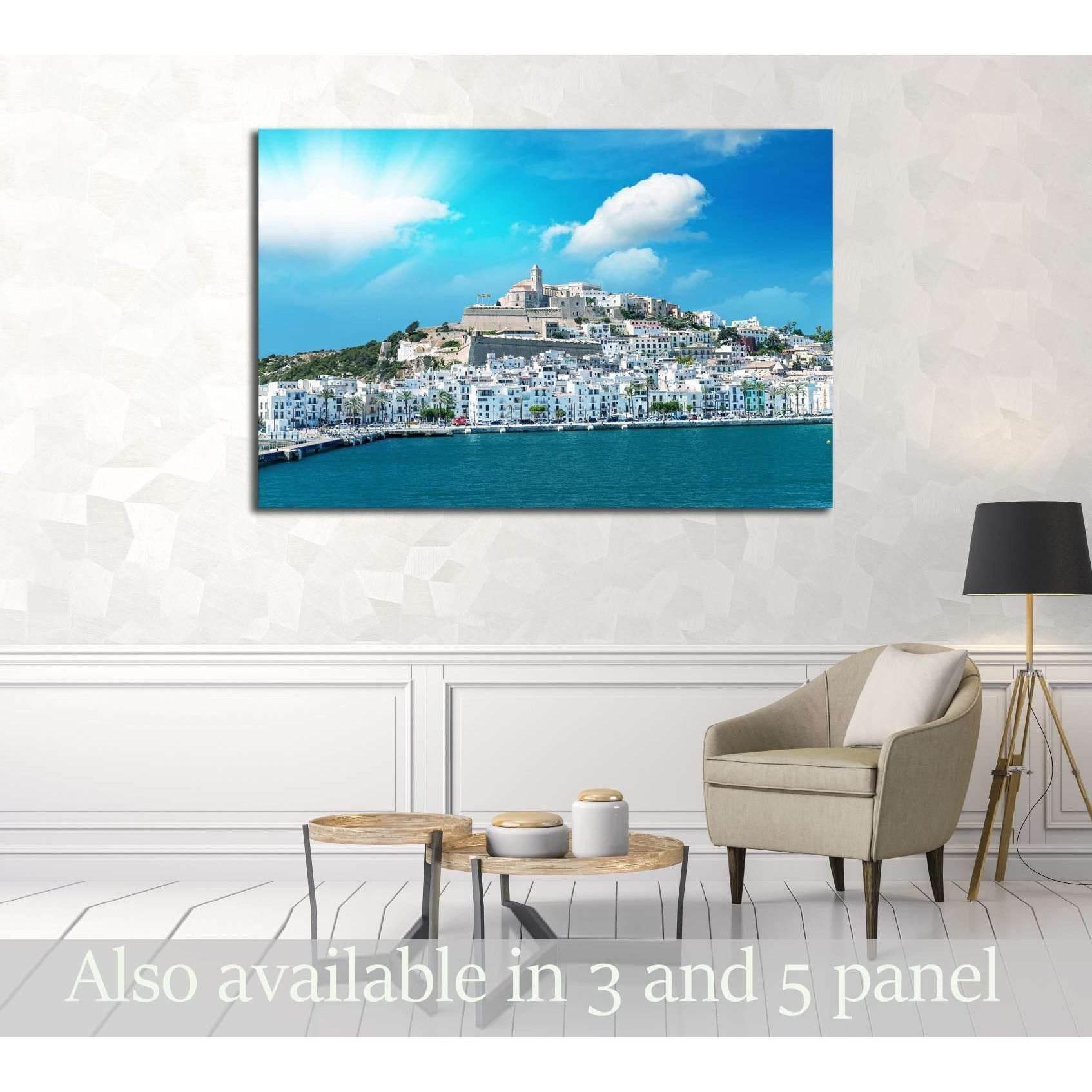 Sunset over Ibiza Port, Spain. №3045 Ready to Hang Canvas Print - Zellart Canvas Prints ALL_Products, s-3045