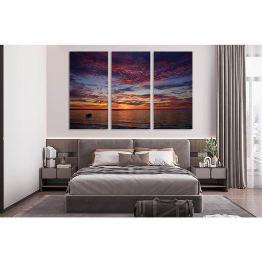 Sunset over the horizon №D1755 Ready to Hang Canvas Print - Zellart Canvas Prints 0new, ALL_Products, Sunrise & sunset wall art