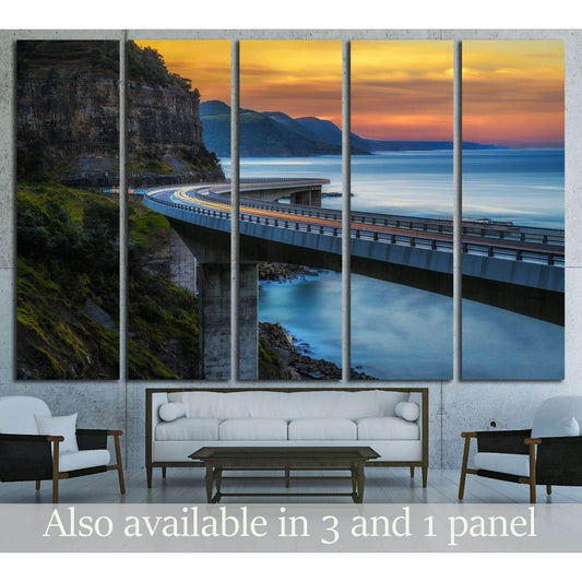 Sunset over the Sea cliff bridge along Australian №2940 Ready to Hang Canvas PrintCanvas art arrives ready to hang, with hanging accessories included and no additional framing required. Every canvas print is hand-crafted, made on-demand at our workshop an
