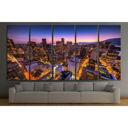 Sunset seen from the Vancouver lookout tower, British Columbia, Canada №2090 Ready to Hang Canvas PrintCanvas art arrives ready to hang, with hanging accessories included and no additional framing required. Every canvas print is hand-crafted, made on-dema