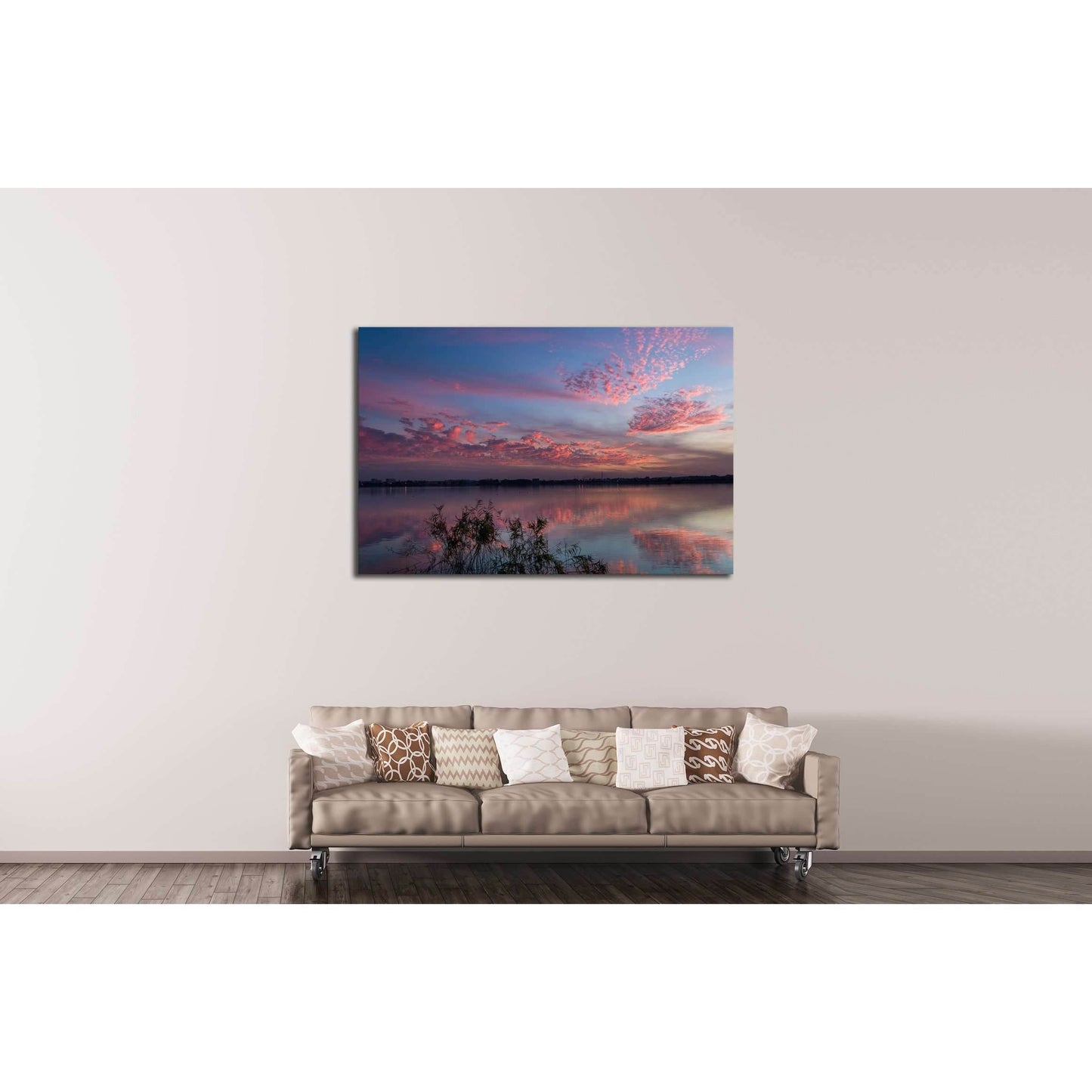 sunset with pink clouds №2855 Ready to Hang Canvas PrintCanvas art arrives ready to hang, with hanging accessories included and no additional framing required. Every canvas print is hand-crafted, made on-demand at our workshop and expertly stretched aroun
