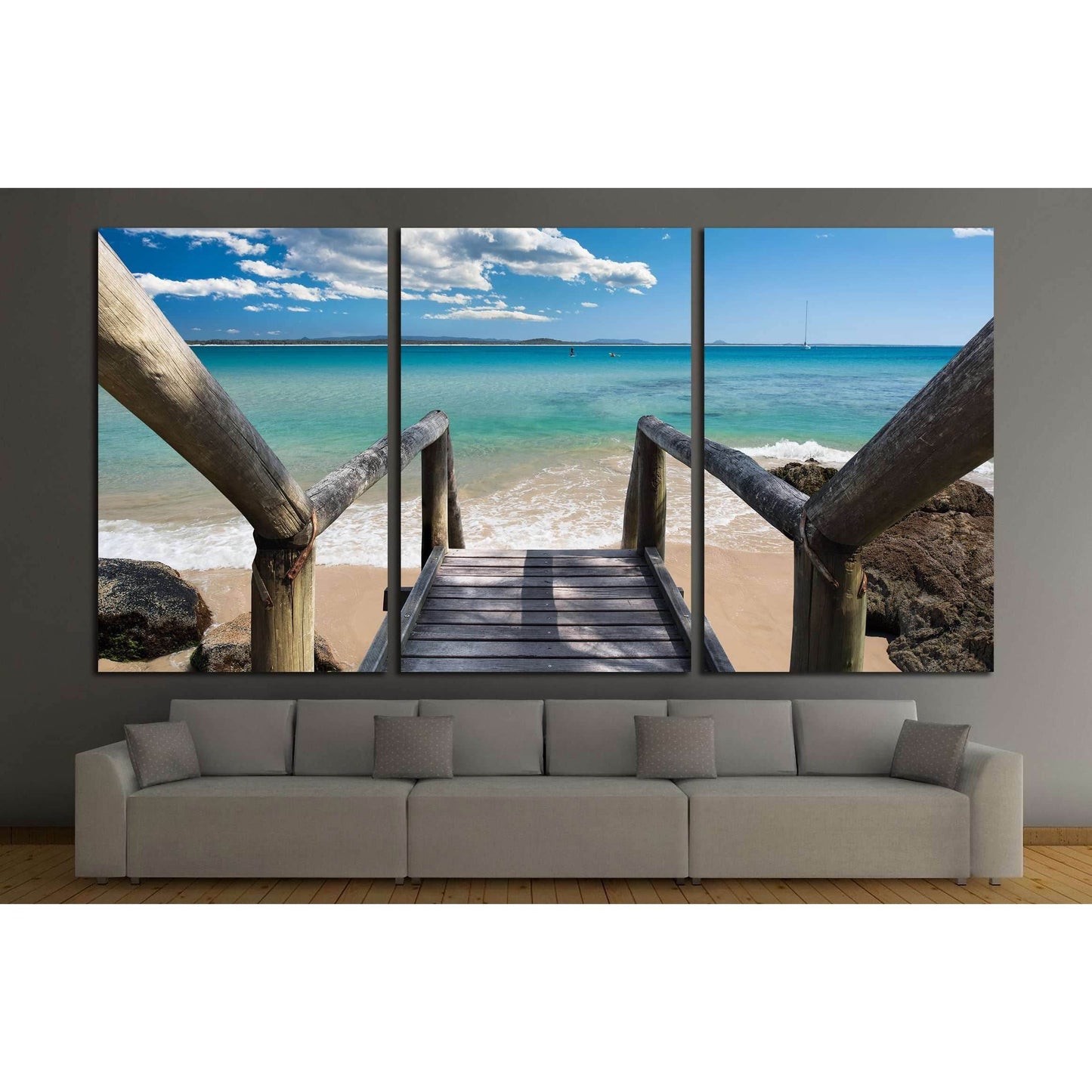 Sunshine Coast, Queensland, Australia №3175 Ready to Hang Canvas Print - Zellart Canvas Prints ALL_Products, s-3175