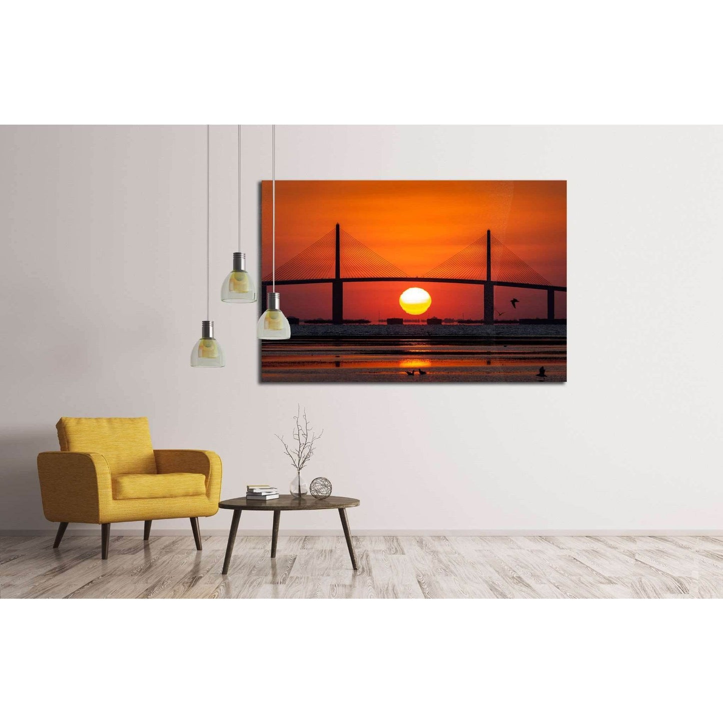 Sunshine Skyway Bridge with sunrise, Tampa Bay №1780 Ready to Hang Canvas PrintCanvas art arrives ready to hang, with hanging accessories included and no additional framing required. Every canvas print is hand-crafted, made on-demand at our workshop and e
