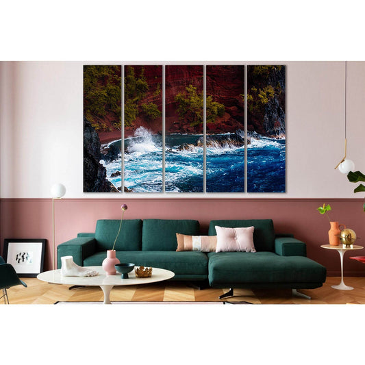 Surf In Hawaii №SL116 Ready to Hang Canvas Print - Zellart Canvas Prints 0new, ALL_Products, Beach Ocean & Waves