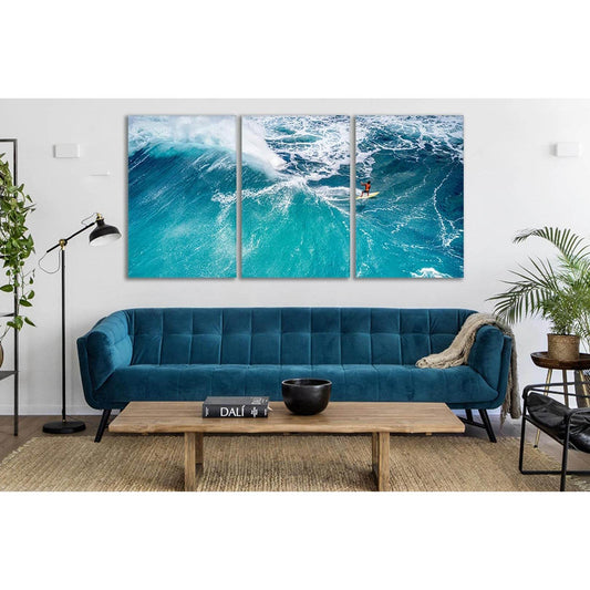 Surfer Riding A Fantastic Wave №SL47 Ready to Hang Canvas Print - Zellart Canvas Prints 0new, ALL_Products, Beach Ocean & Waves