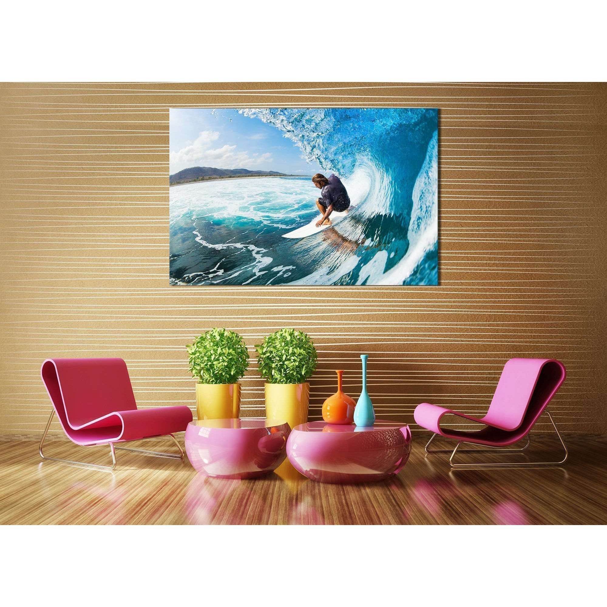 Surfing №655 Ready to Hang Canvas Print