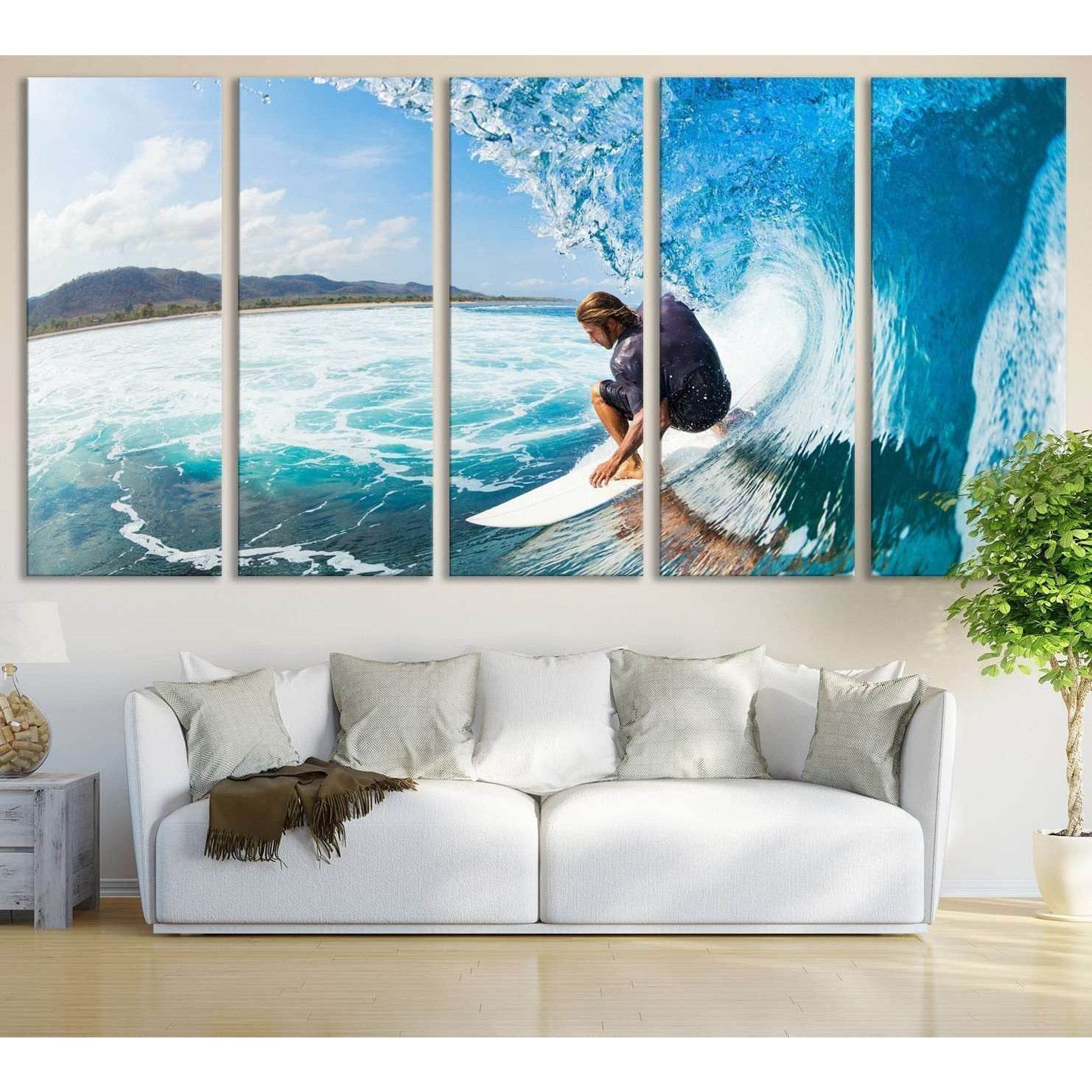 Surfing №655 Ready to Hang Canvas Print