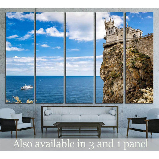 Swallow's Nest castle, Black Sea in Crimea, Ukraine №1812 Ready to Hang Canvas Print - Zellart Canvas Prints ALL_Products, s-1812