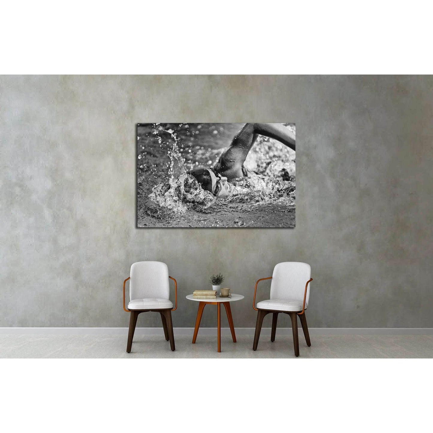 Swimming fast - high speed action shot in black and white №3251 Ready to Hang Canvas PrintCanvas art arrives ready to hang, with hanging accessories included and no additional framing required. Every canvas print is hand-crafted, made on-demand at our wor