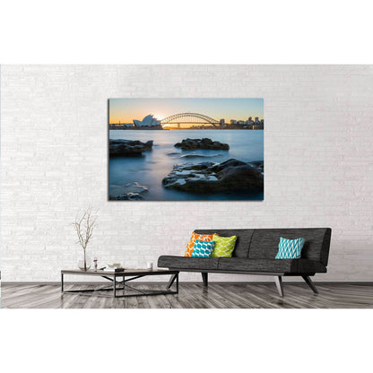 Sydney, Australia View of the Opera House in the beautiful sunset №3050 Ready to Hang Canvas Print - Zellart Canvas Prints ALL_Products, s-3050