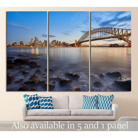 Sydney city №1150 Ready to Hang Canvas PrintCanvas art arrives ready to hang, with hanging accessories included and no additional framing required. Every canvas print is hand-crafted, made on-demand at our workshop and expertly stretched around 100% North