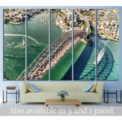Sydney Harbour Bridge. Aerial view №1151 Ready to Hang Canvas Print - Zellart Canvas Prints ALL_Products, s-1151