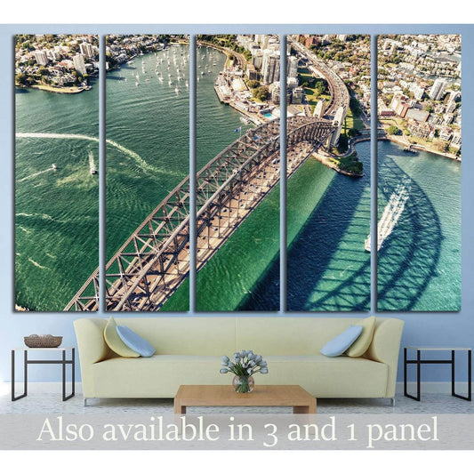 Sydney Harbour Bridge. Aerial view №1151 Ready to Hang Canvas PrintCanvas art arrives ready to hang, with hanging accessories included and no additional framing required. Every canvas print is hand-crafted, made on-demand at our workshop and expertly stre