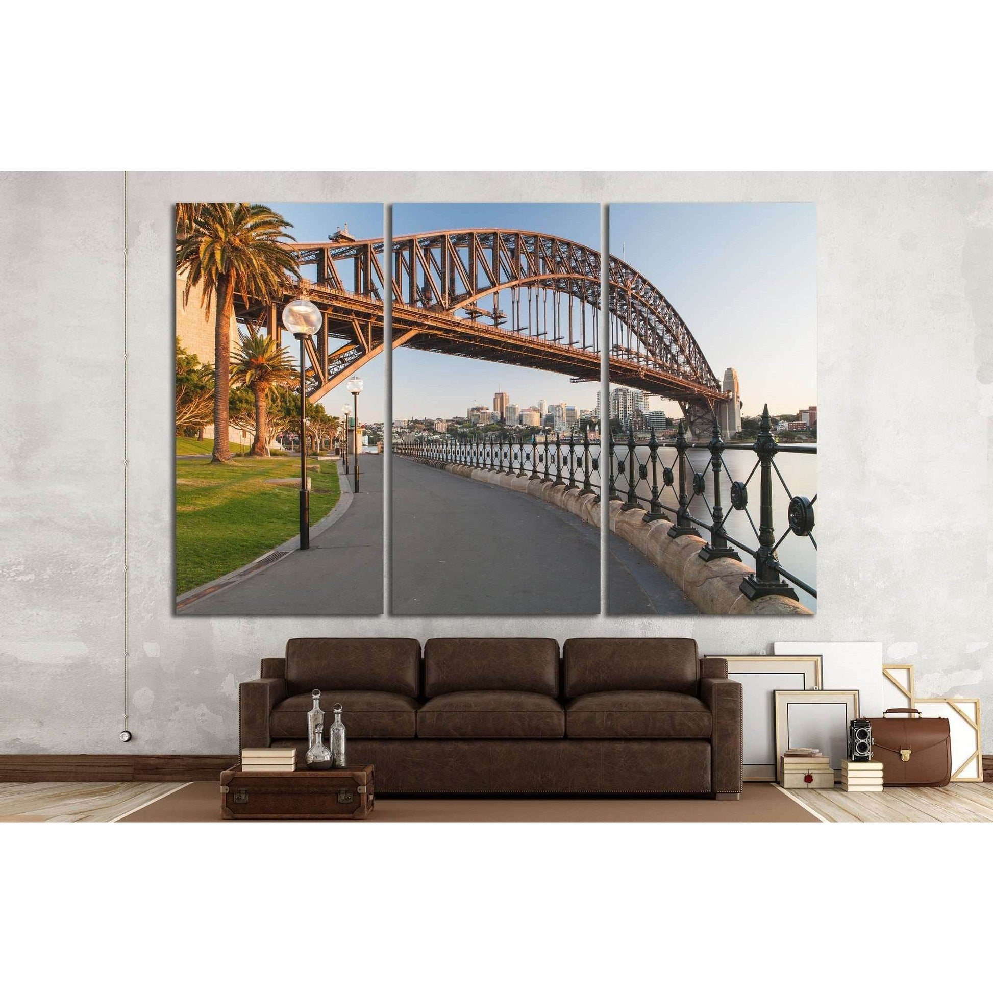 Sydney Harbour Bridge, Australia №1128 Ready to Hang Canvas Print - Zellart Canvas Prints ALL_Products, s-1128