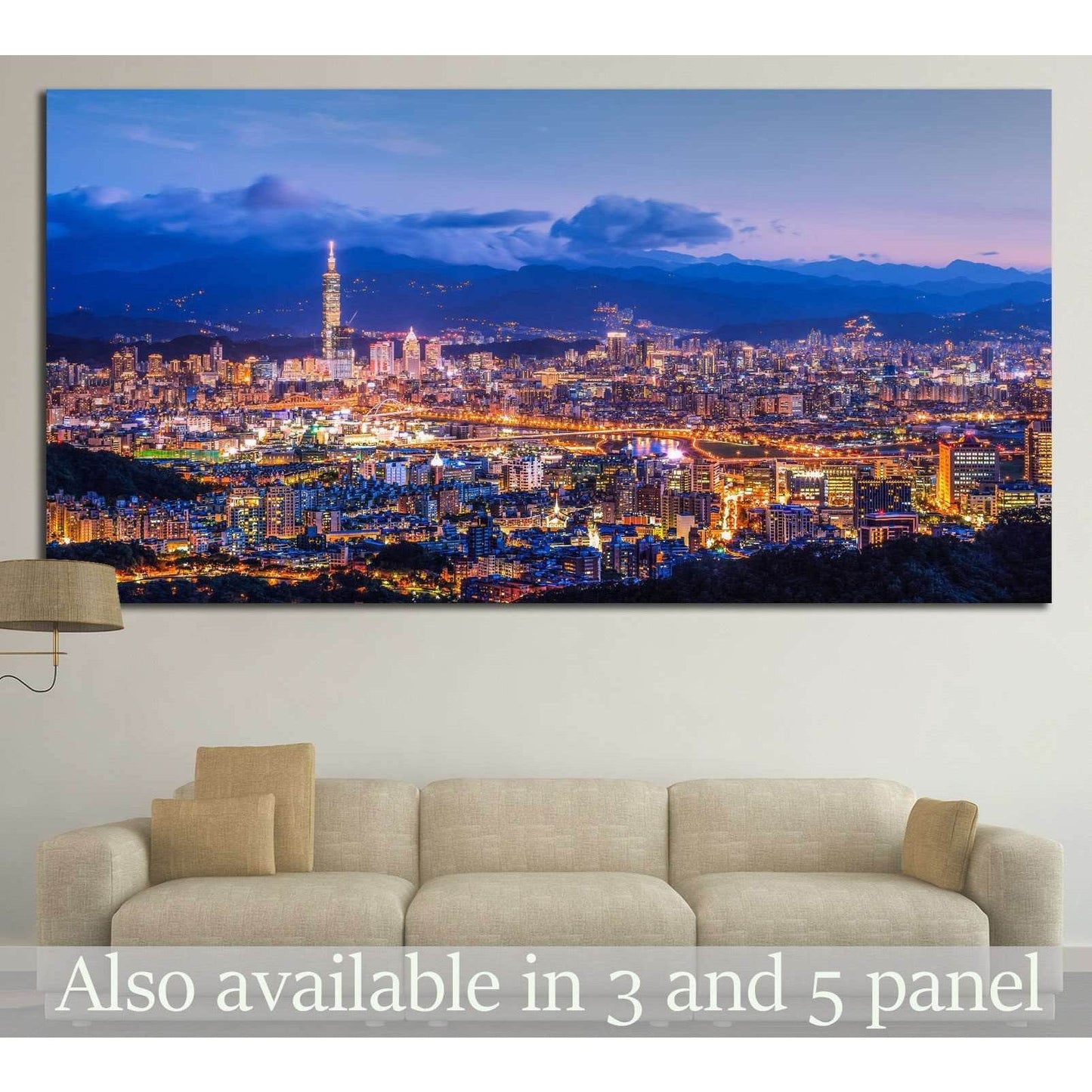 Taipei City №566 Ready to Hang Canvas Print - Zellart Canvas Prints ALL_Products, s-566