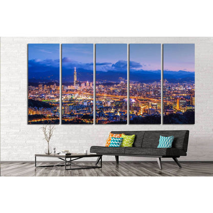Taipei City №566 Ready to Hang Canvas Print - Zellart Canvas Prints ALL_Products, s-566
