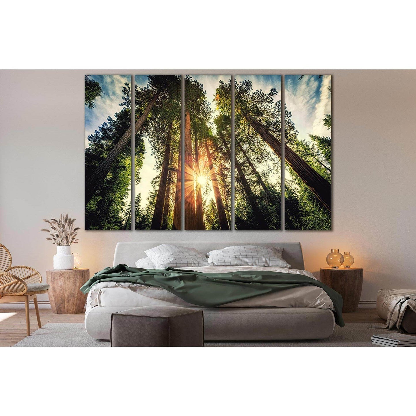 Tall Forest Sequoias №SL523 Ready to Hang Canvas Print - Zellart Canvas Prints 0new, ALL_Products, Trees Wall Art